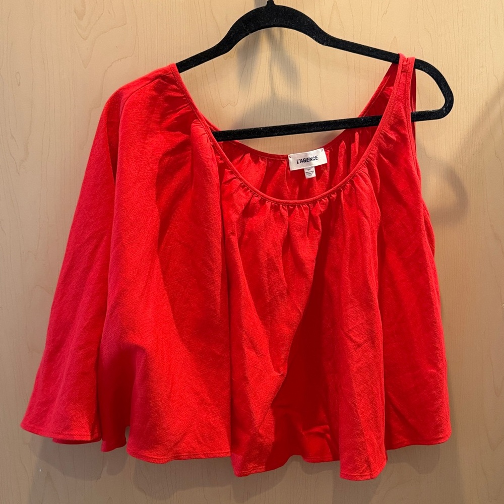 L'AGENCE Vibrant Red Blouse